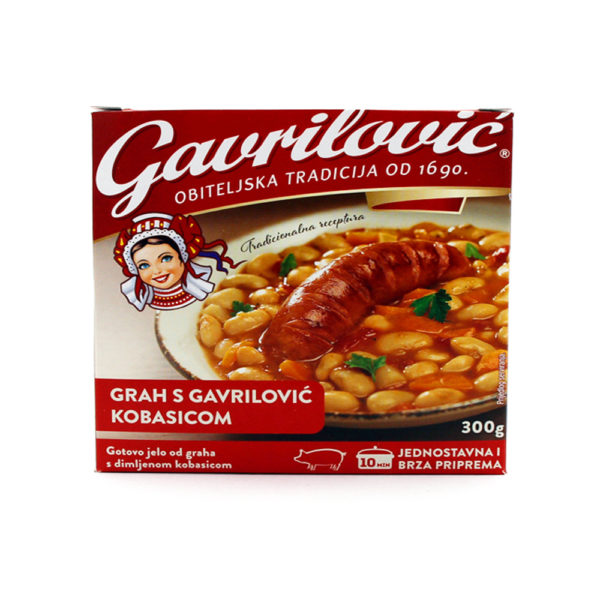 gavrilović, kobasica, grah, pasulj, geräuchtem, wurstchen